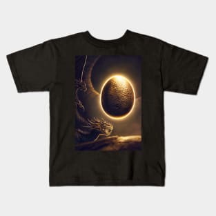 Magic Gold Dragon Egg Kids T-Shirt